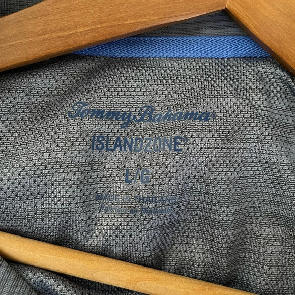 Men’s Tommy Bahama IslandZone blue heathered 1/4 zip light weight pullover Large - Picture 4 of 5